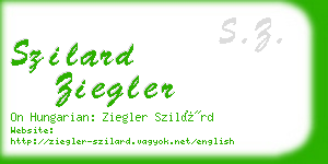 szilard ziegler business card